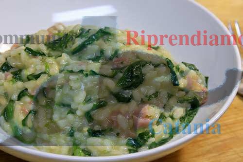 Risotto spinaci e speck